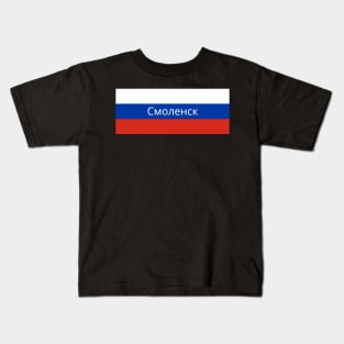 Smolensk City in Russian Flag Kids T-Shirt